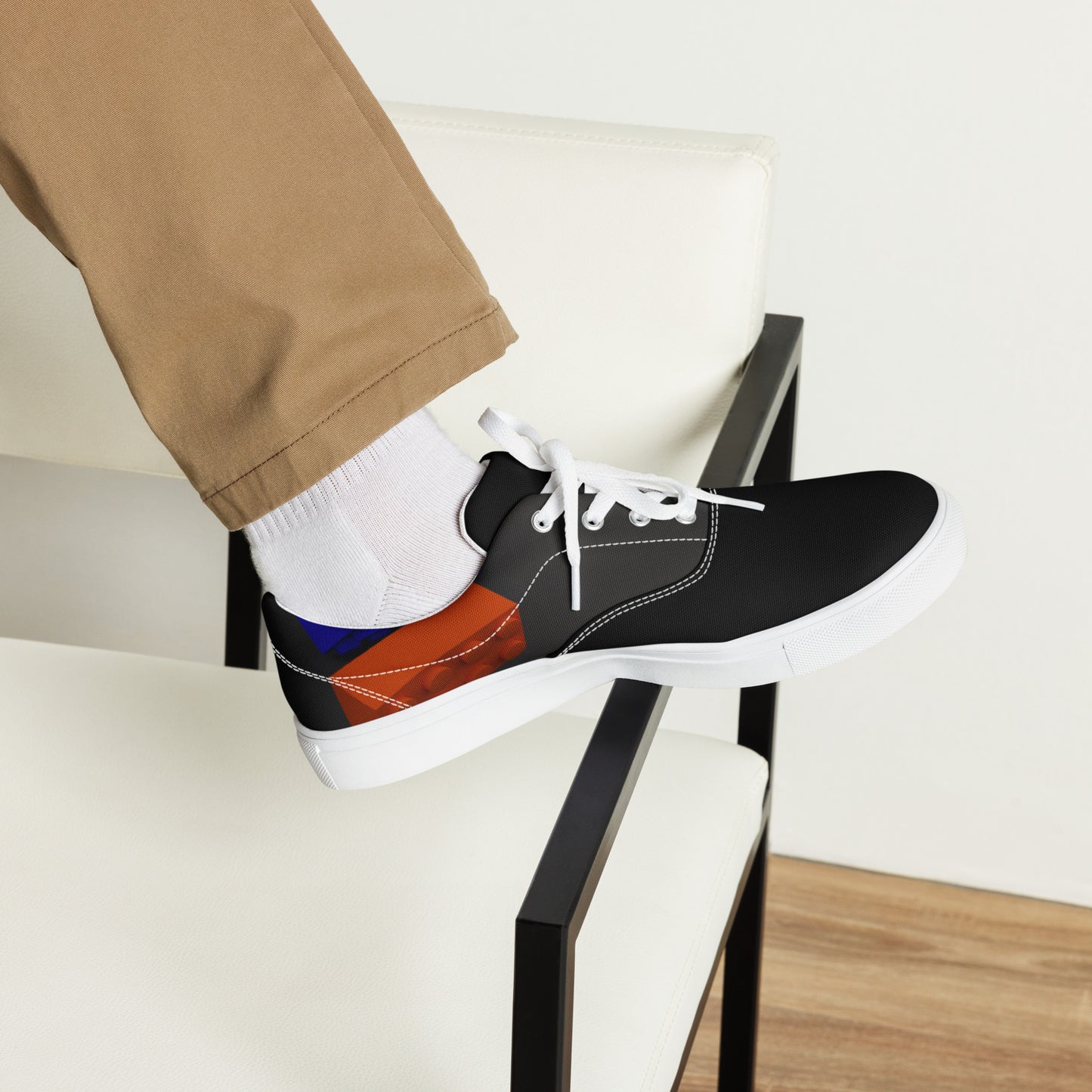 DRESSIELEGO Men’s lace-up canvas shoes