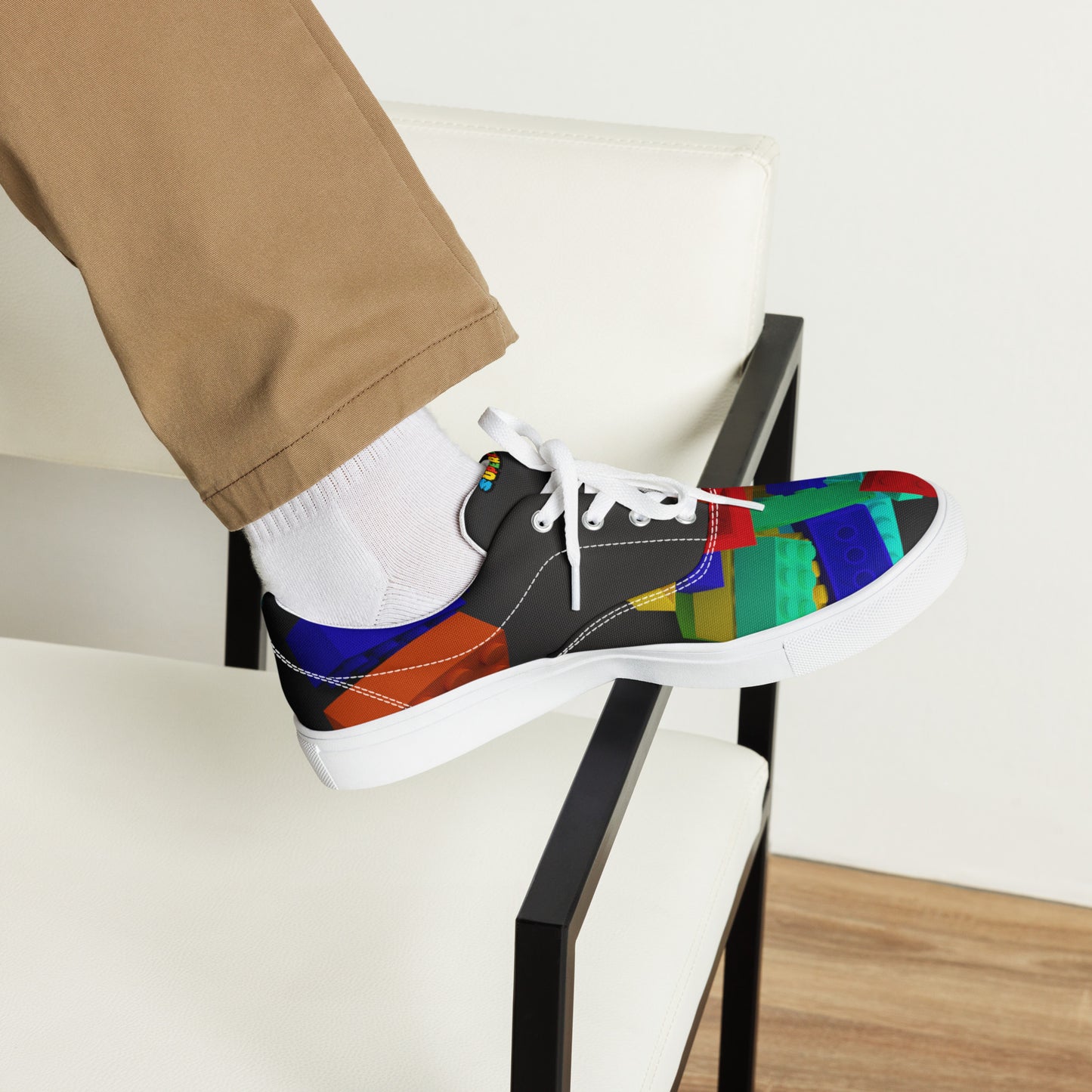 DRESSIELEGO Men’s lace-up canvas shoes