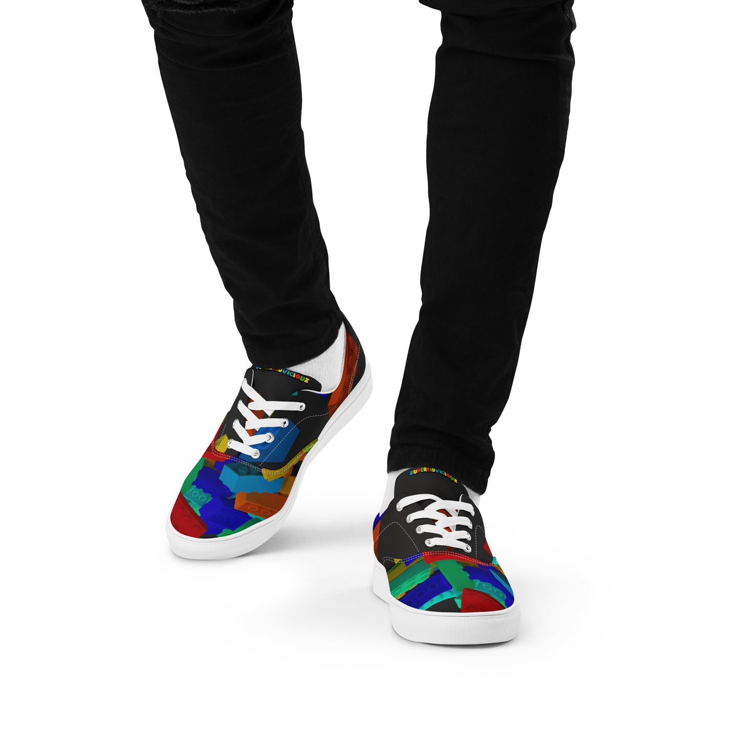 DRESSIELEGO Men’s lace-up canvas shoes