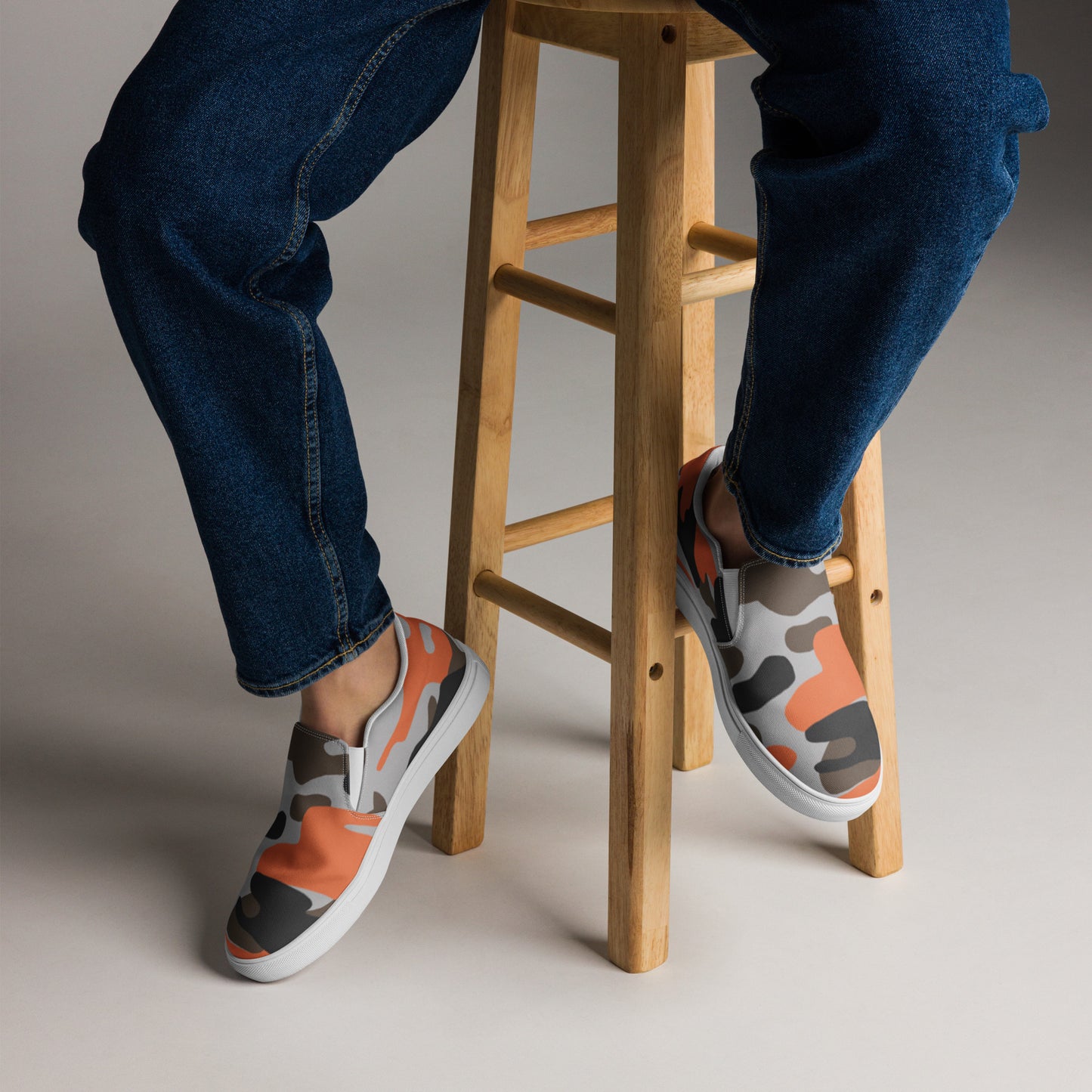 DRESSIE ORANGE Men’s slip-on canvas shoes