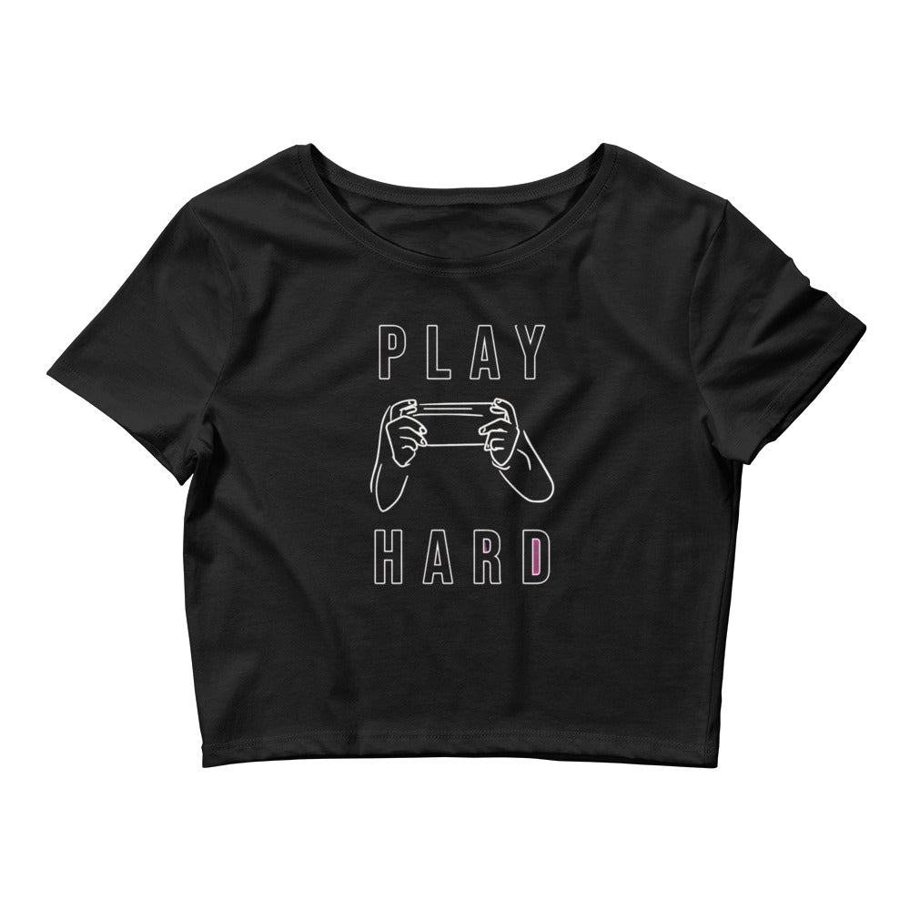 SuPerKiDViCiouZ play hard Women’s Crop Tee