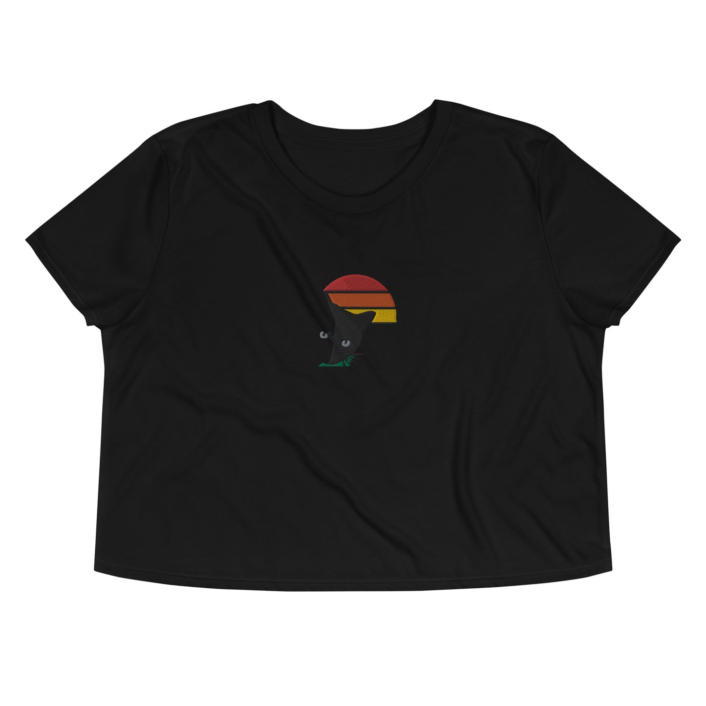 SuPeR cat Crop Tee