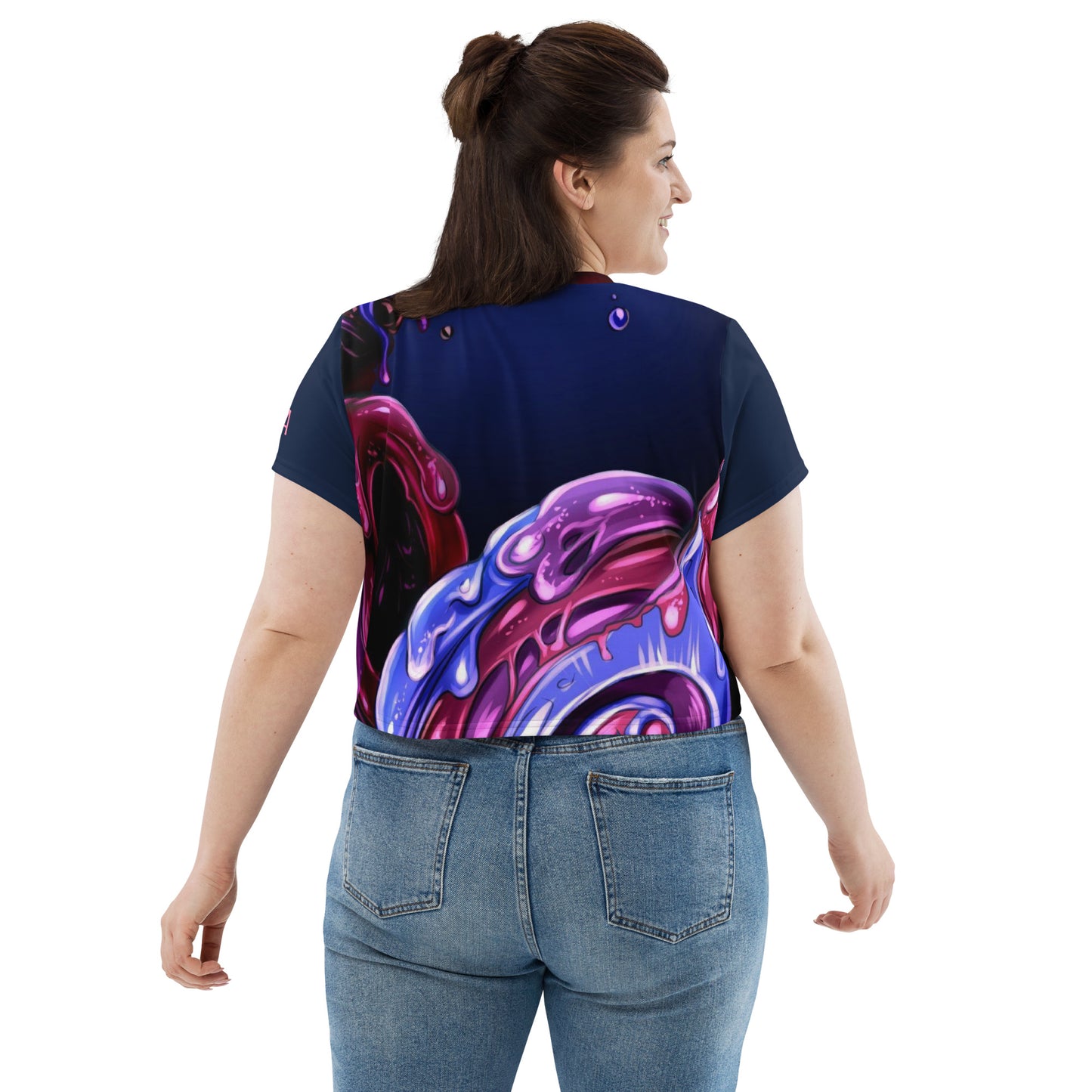VOYEA GAMER GIRL All-Over Print Crop Tee