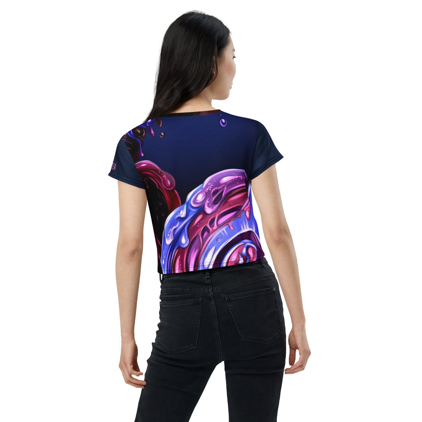 VOYEA GAMER GIRL All-Over Print Crop Tee