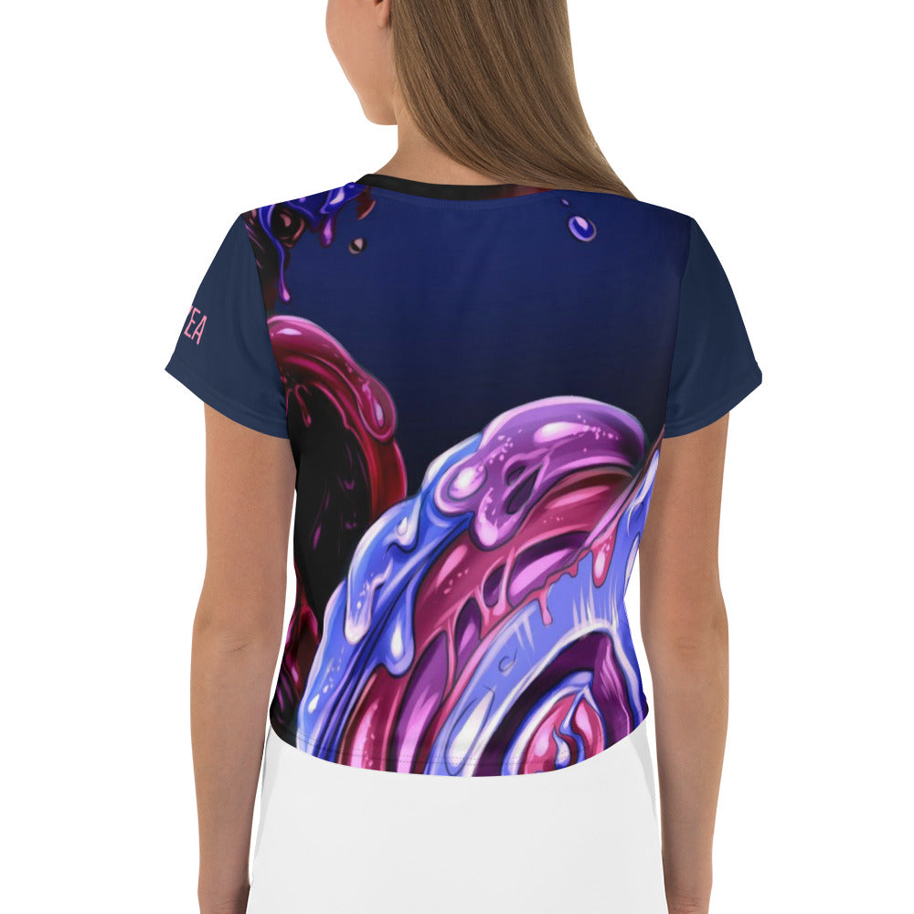 VOYEA GAMER GIRL All-Over Print Crop Tee