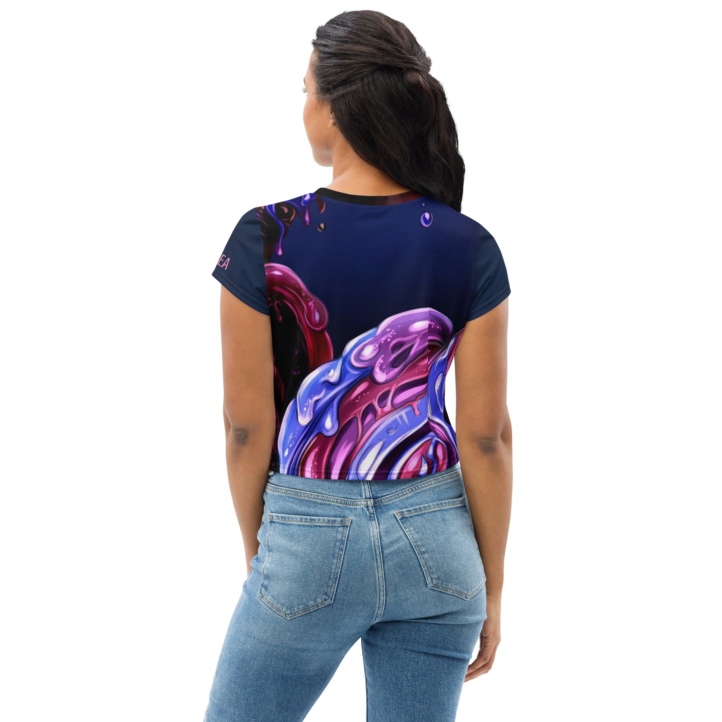 VOYEA GAMER GIRL All-Over Print Crop Tee