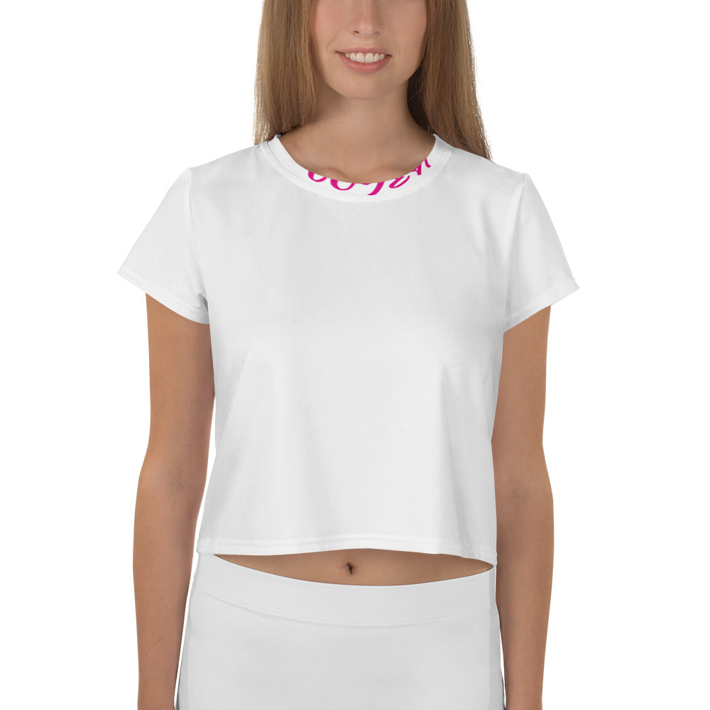 VOYEA All-Over Print Crop Tee