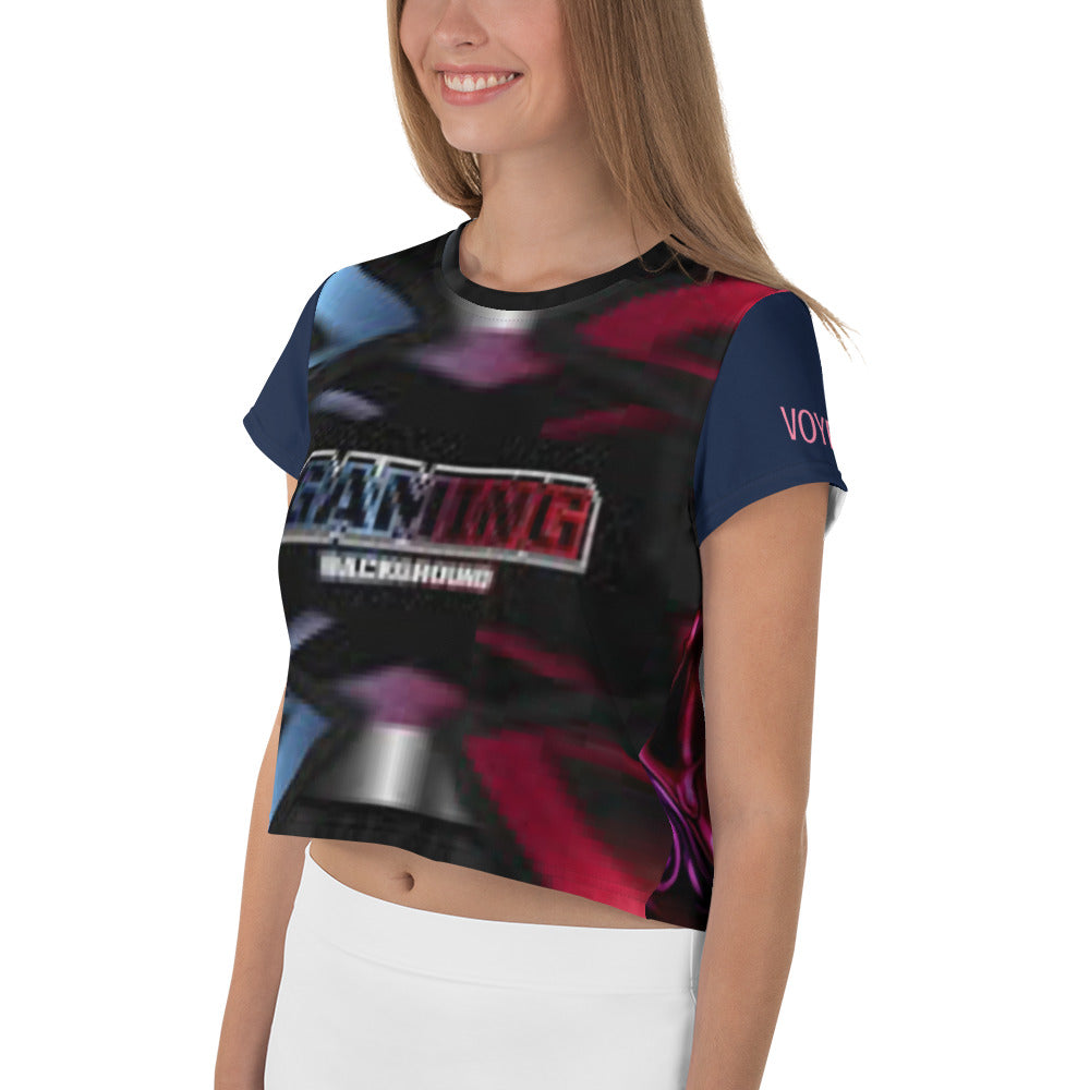 VOYEA GAMER GIRL All-Over Print Crop Tee