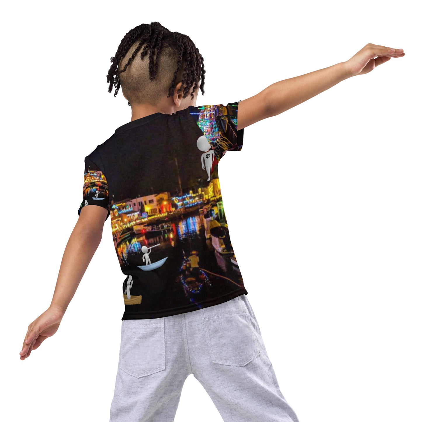 supa beach Kids crew neck t-shirt