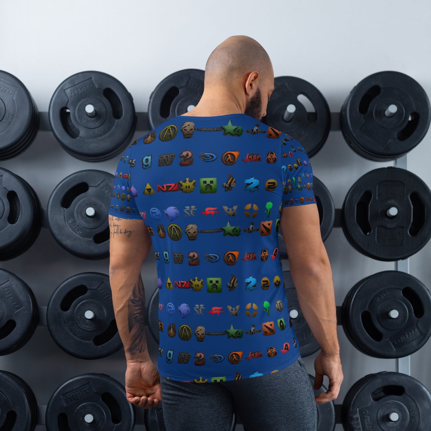 super gamer All-Over Print Men's Athletic T-shirt