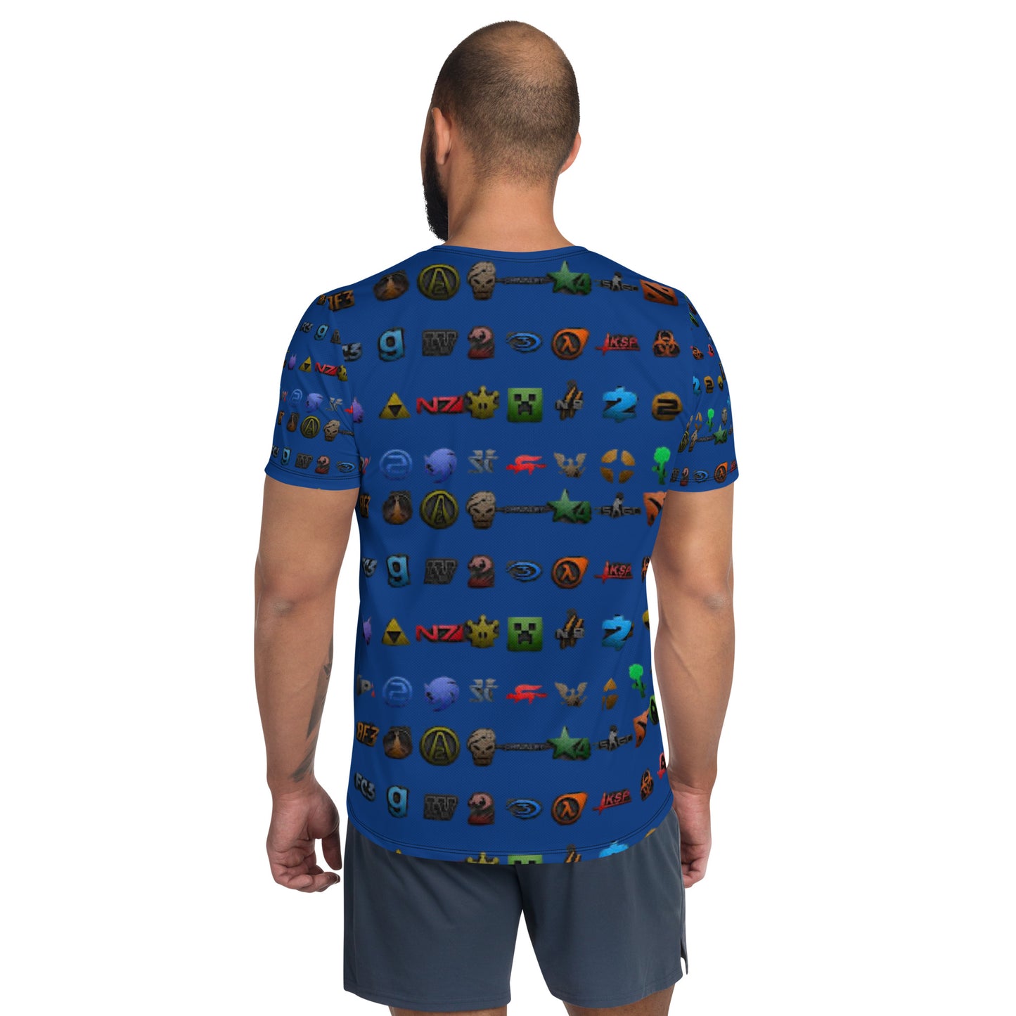 super gamer All-Over Print Men's Athletic T-shirt