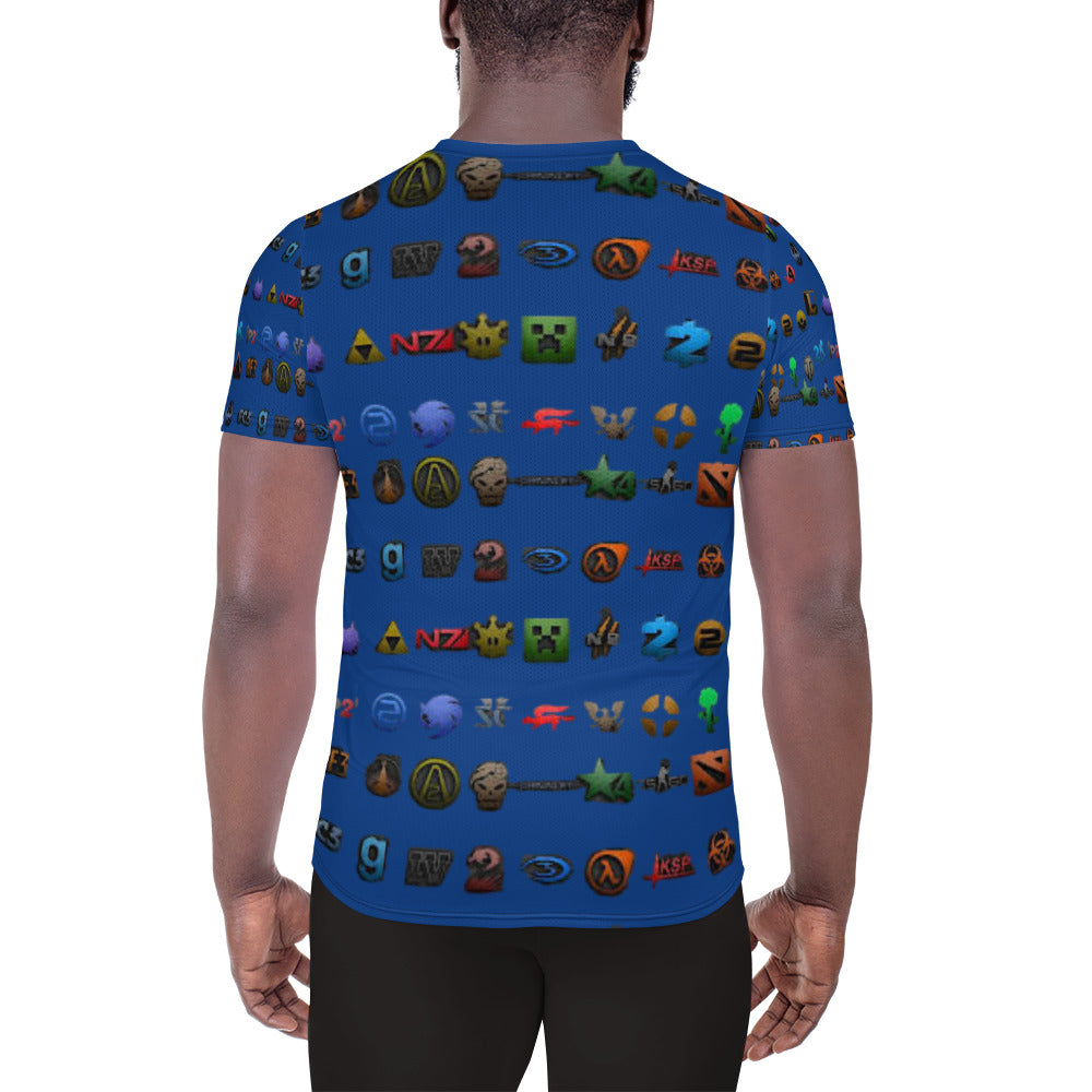 super gamer All-Over Print Men's Athletic T-shirt