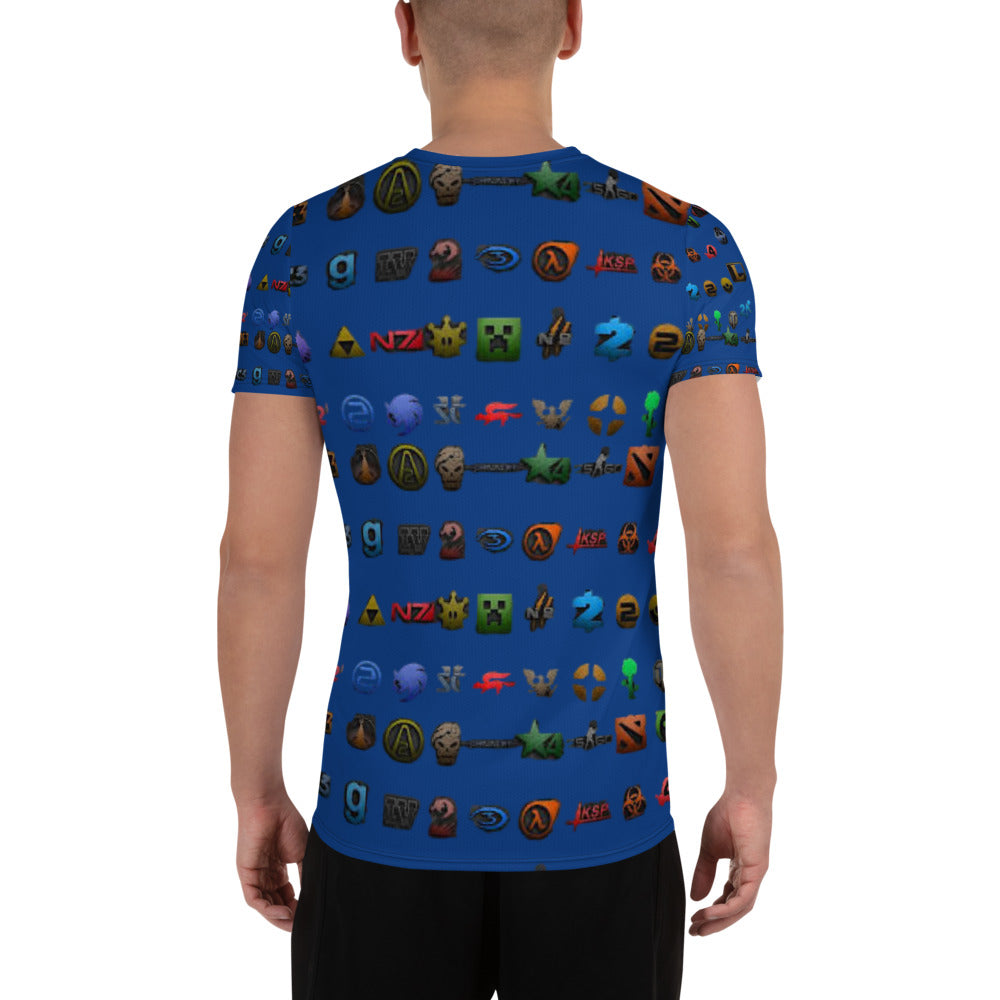 super gamer All-Over Print Men's Athletic T-shirt