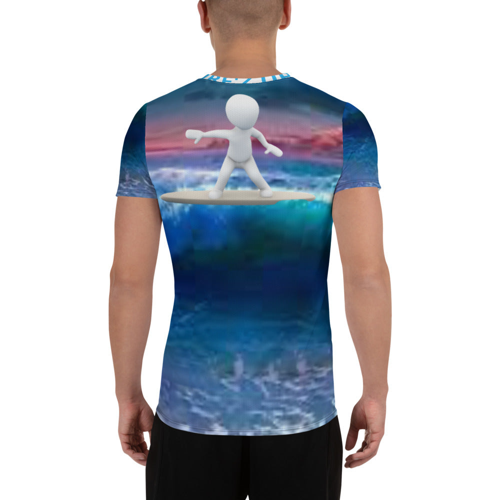 SURF'Z UP SUPA All-Over Print Men's Athletic T-shirt
