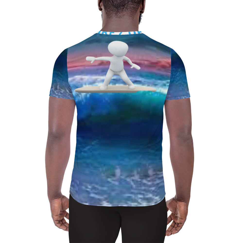 SURF'Z UP SUPA All-Over Print Men's Athletic T-shirt