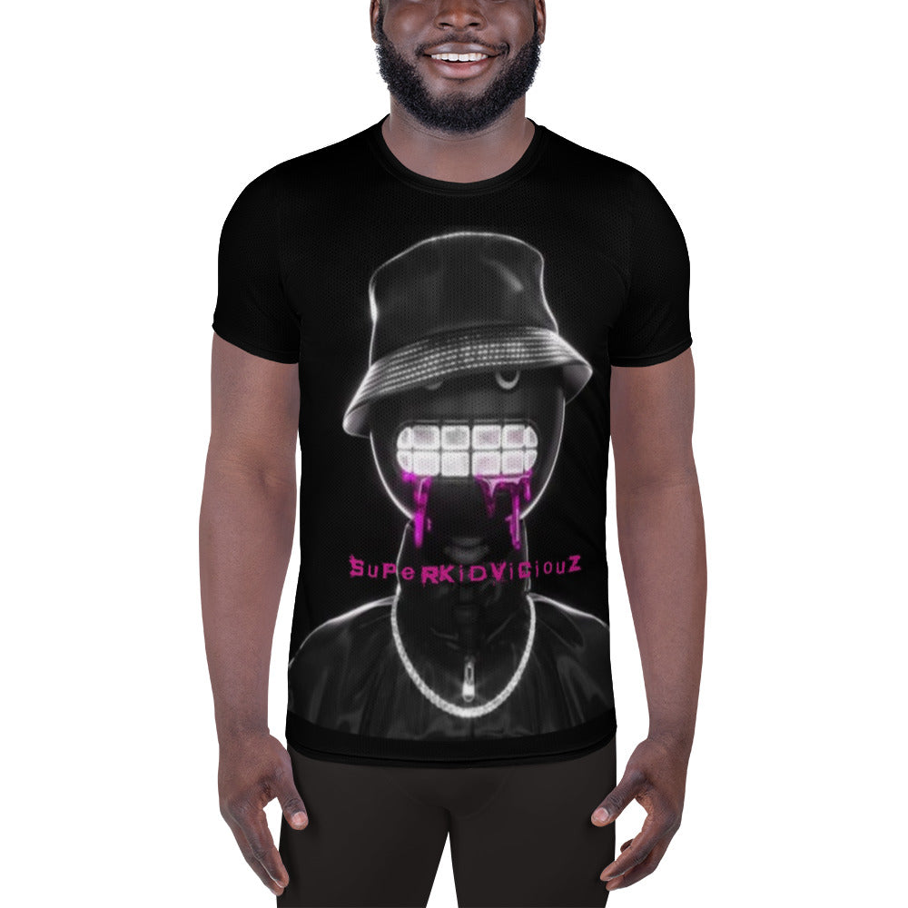 SUPA HOT PINK All-Over Print Men's Athletic T-shirt