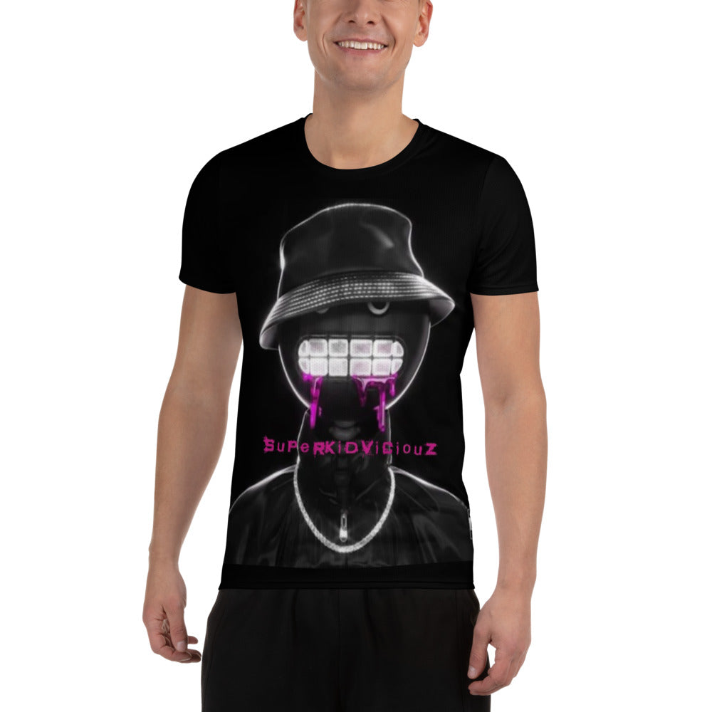 SUPA HOT PINK All-Over Print Men's Athletic T-shirt