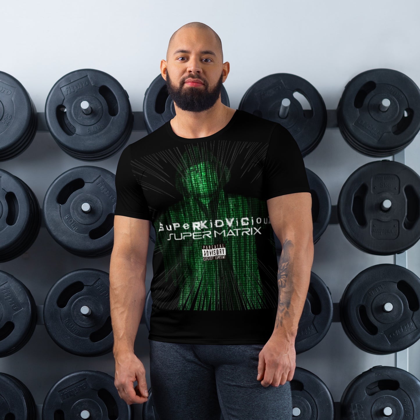 SUPER MATRIX All-Over Print Men's Athletic T-shirt