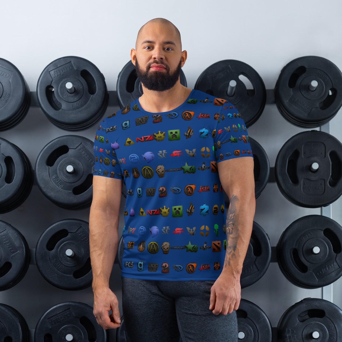 super gamer All-Over Print Men's Athletic T-shirt