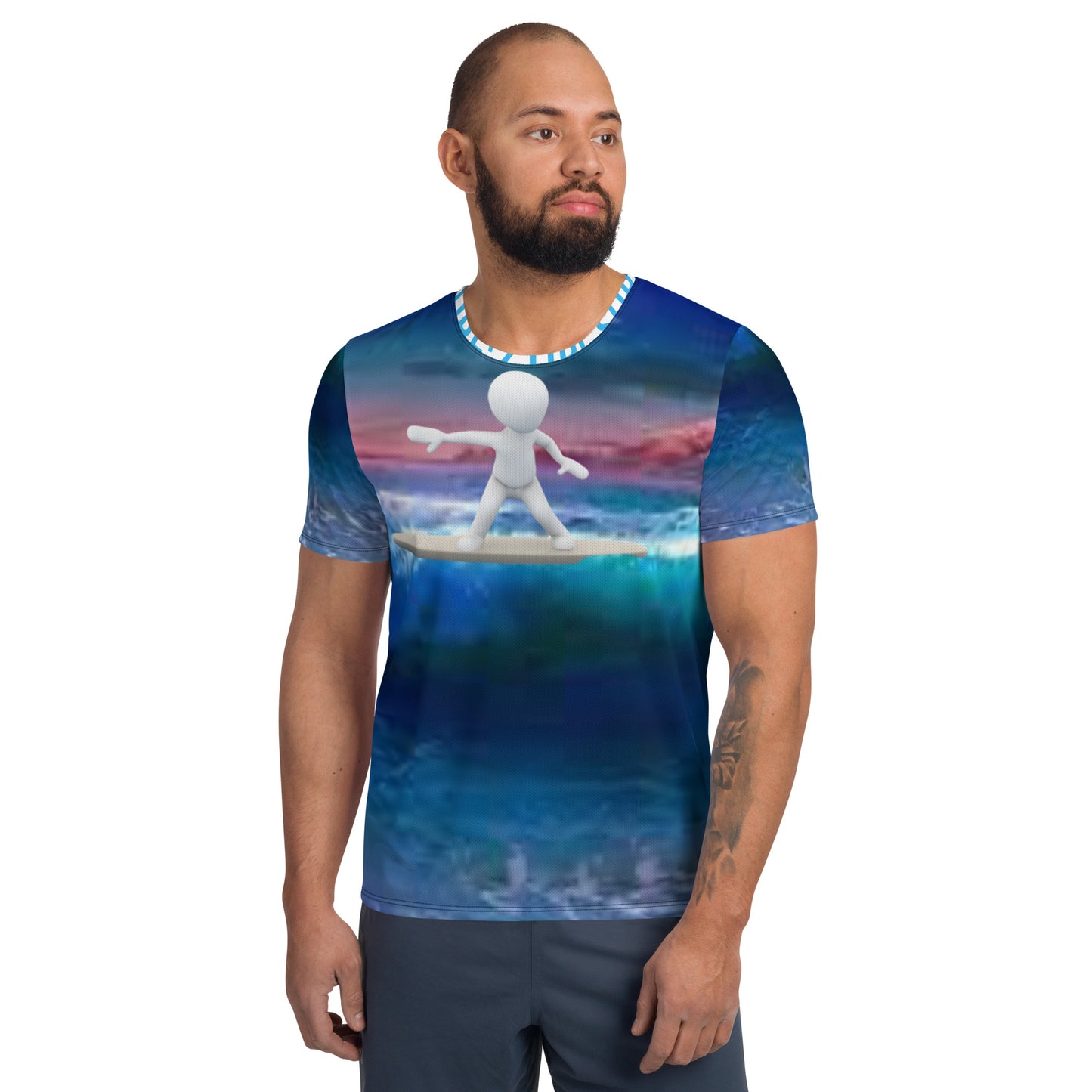 SURF'Z UP SUPA All-Over Print Men's Athletic T-shirt