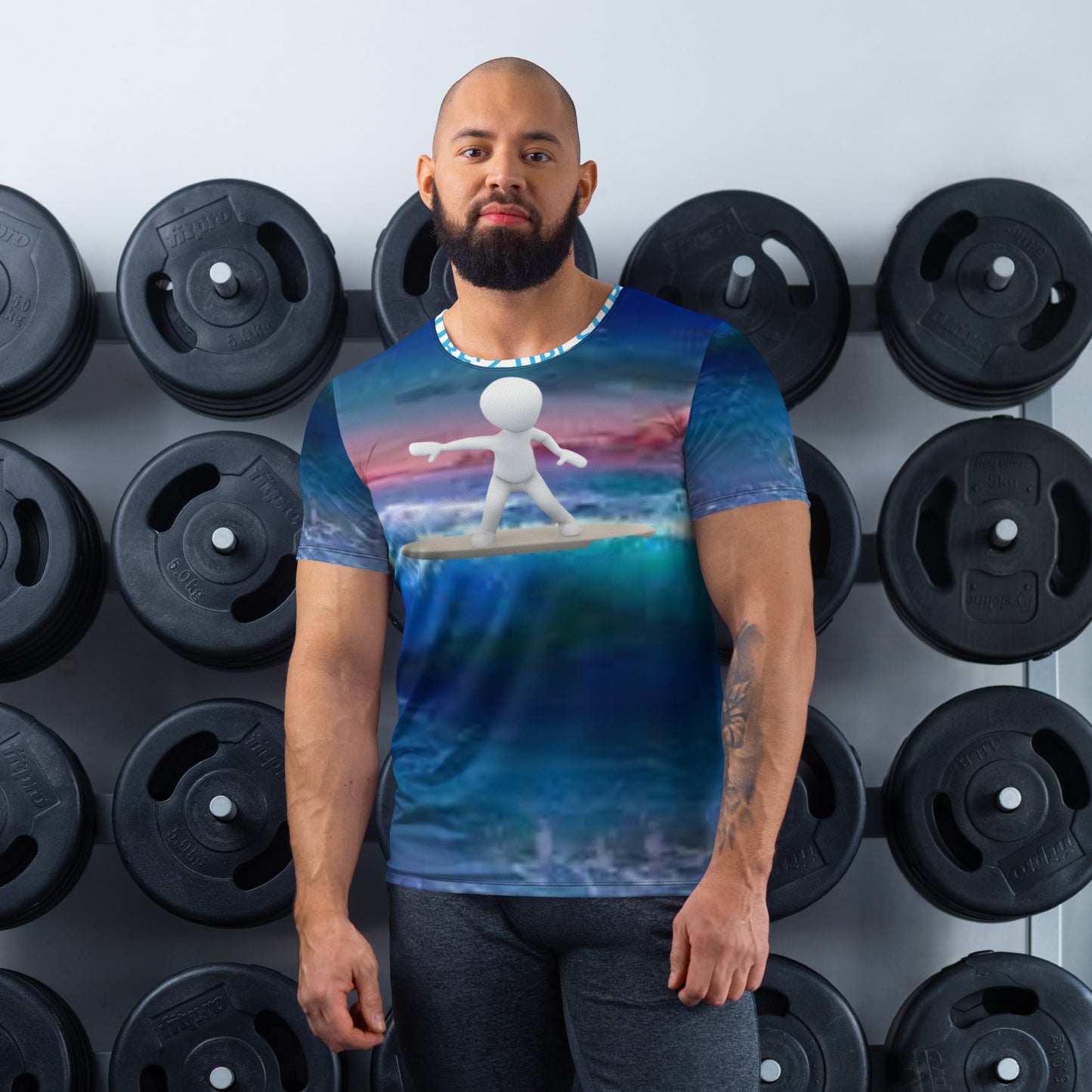 SURF'Z UP SUPA All-Over Print Men's Athletic T-shirt