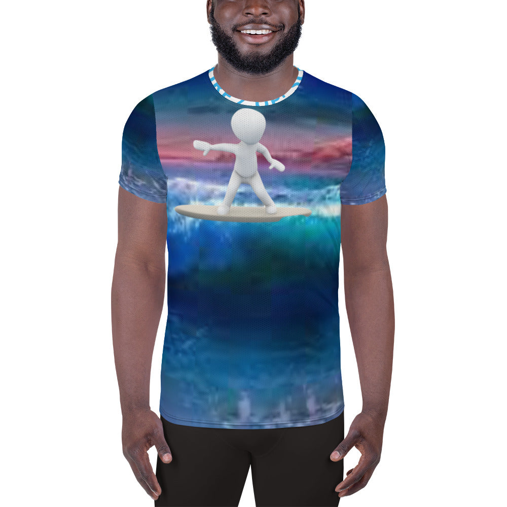 SURF'Z UP SUPA All-Over Print Men's Athletic T-shirt