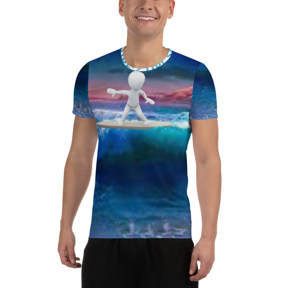 SURF'Z UP SUPA All-Over Print Men's Athletic T-shirt