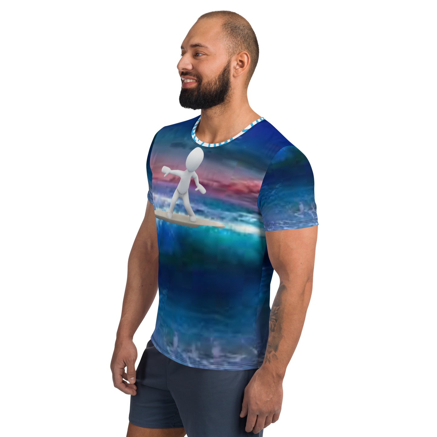 SURF'Z UP SUPA All-Over Print Men's Athletic T-shirt