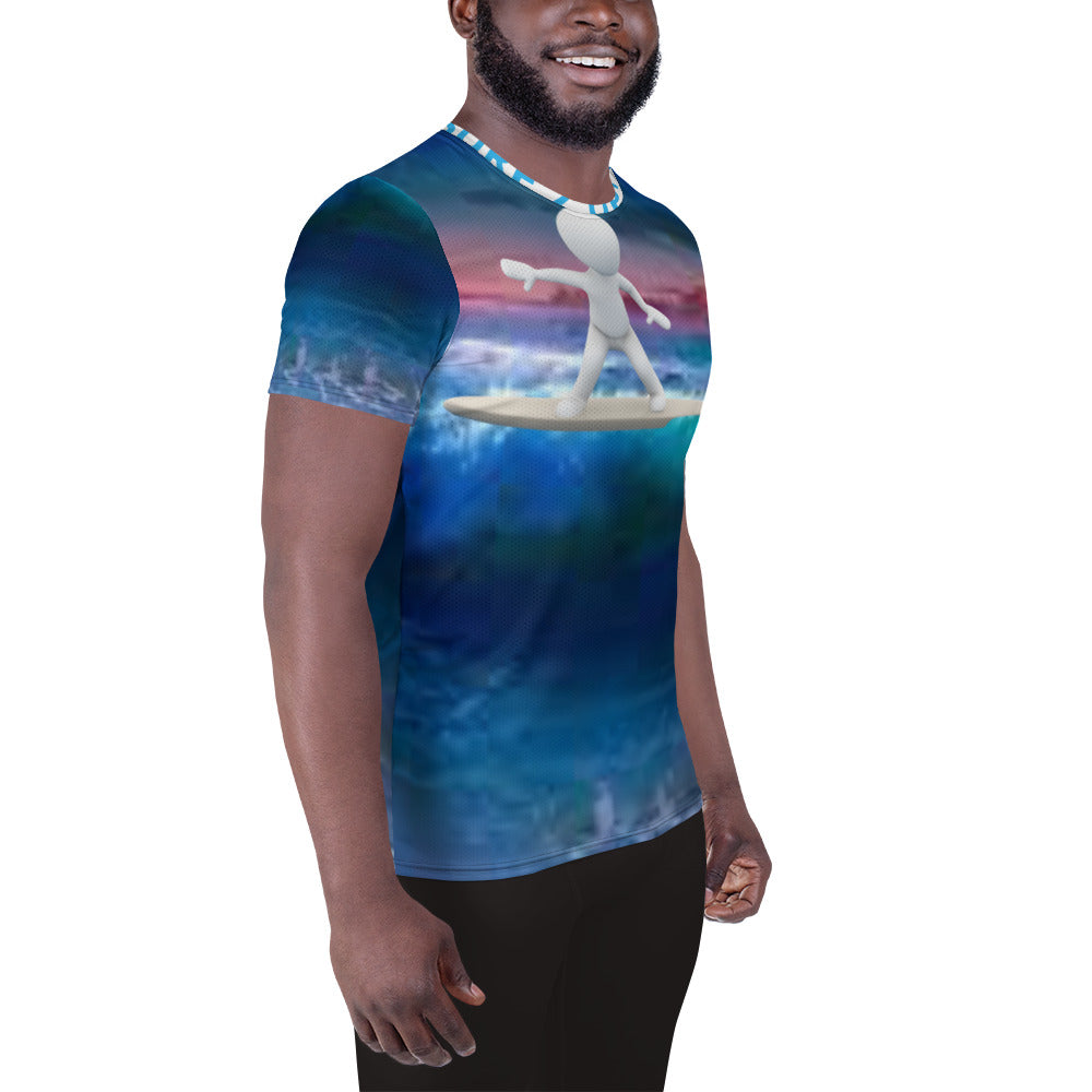 SURF'Z UP SUPA All-Over Print Men's Athletic T-shirt