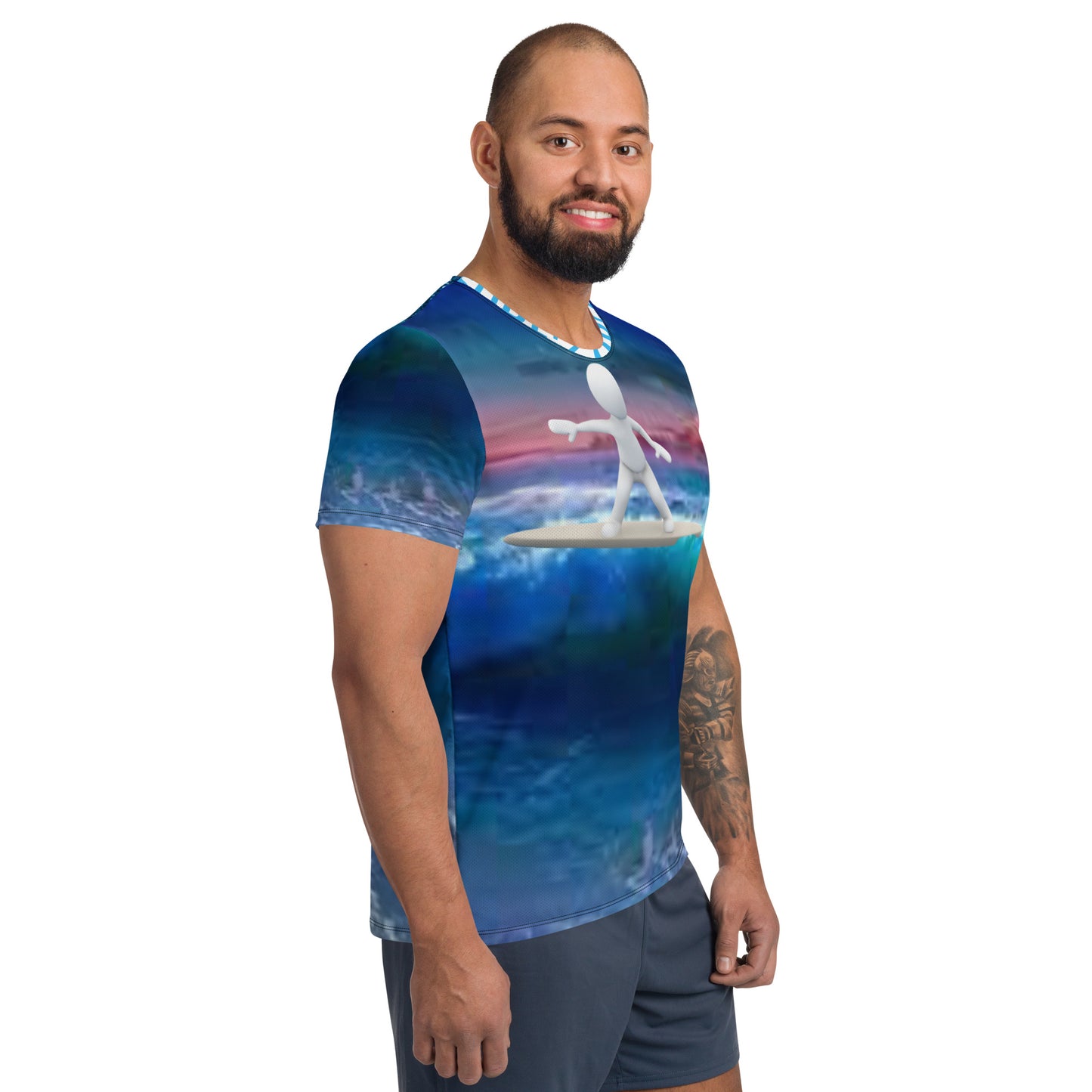 SURF'Z UP SUPA All-Over Print Men's Athletic T-shirt