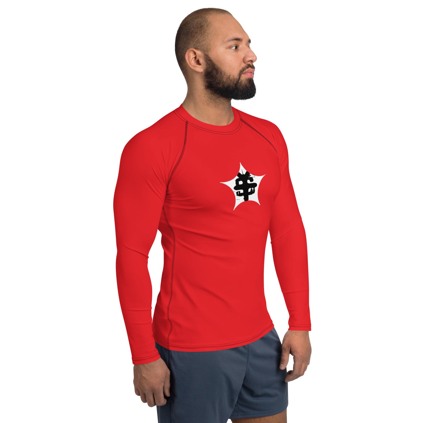 super Logo red Men's Rash Guard