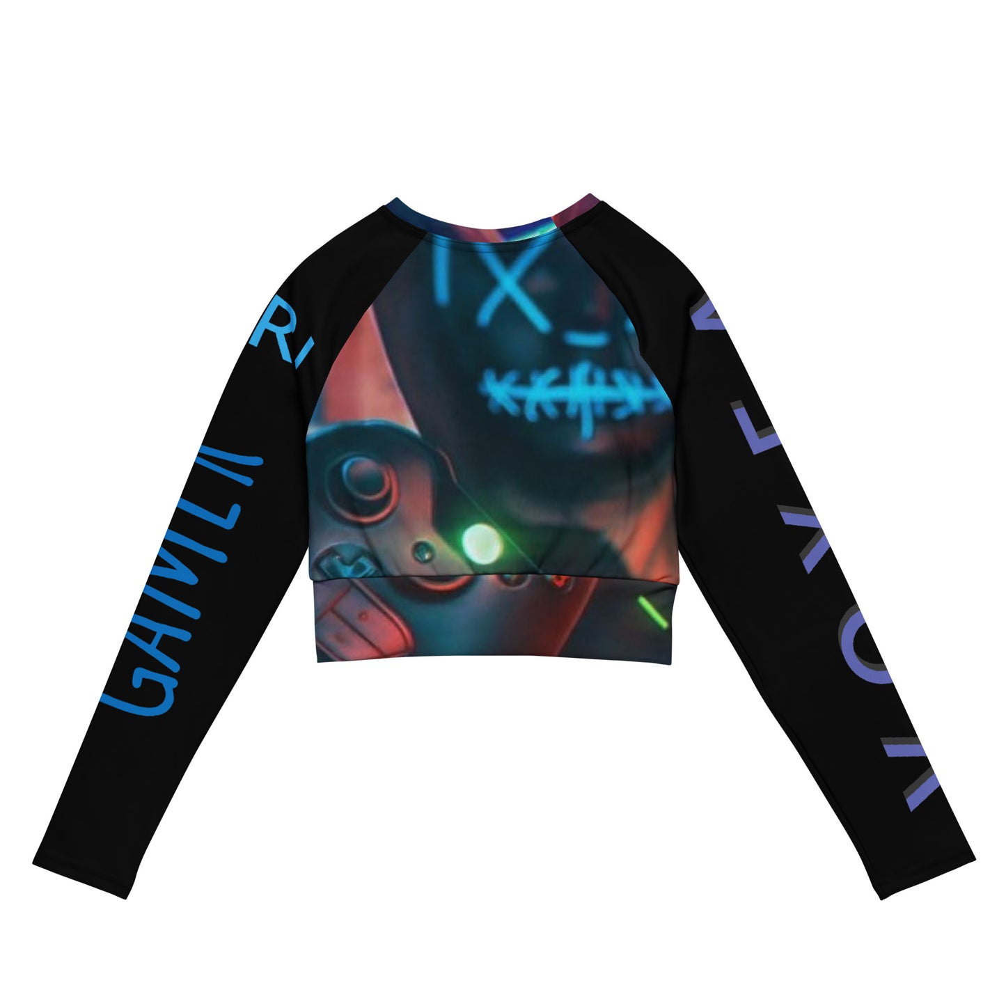 GIRL GAMER Recycled long-sleeve crop top