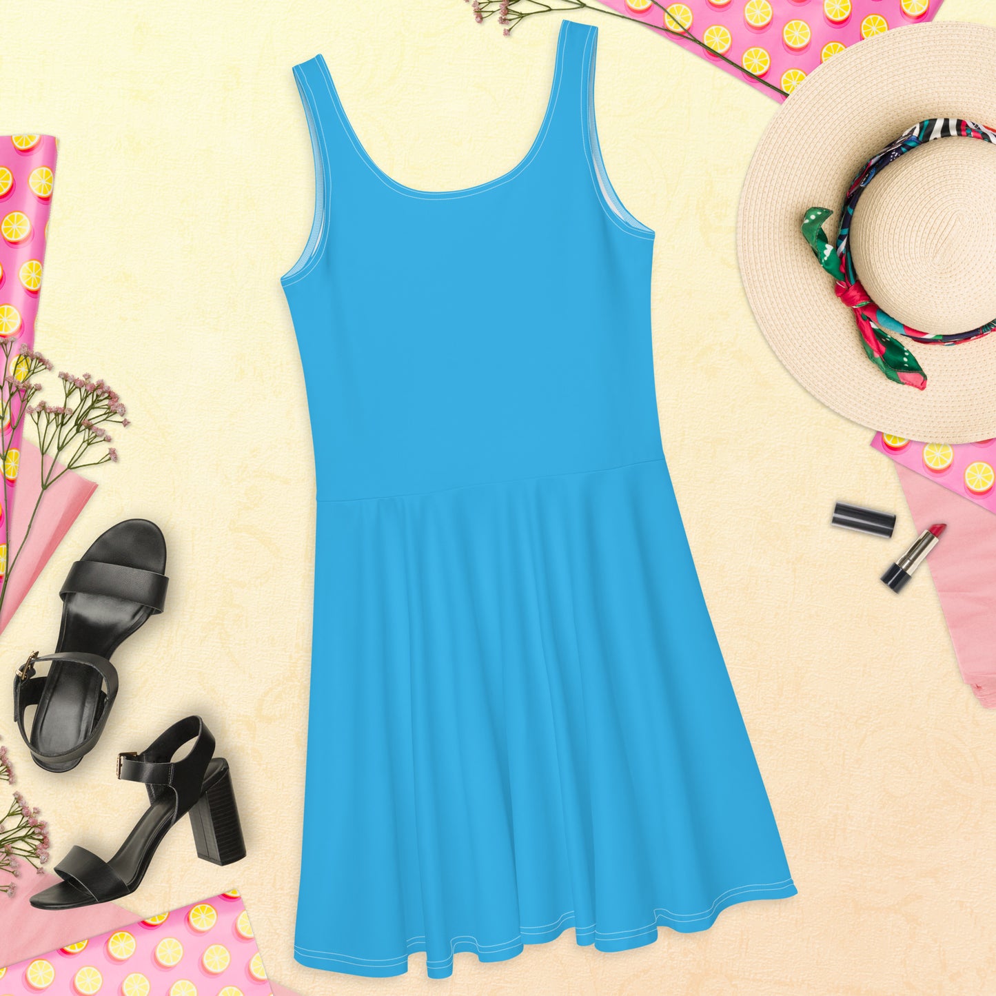 blue skater Skater Dress