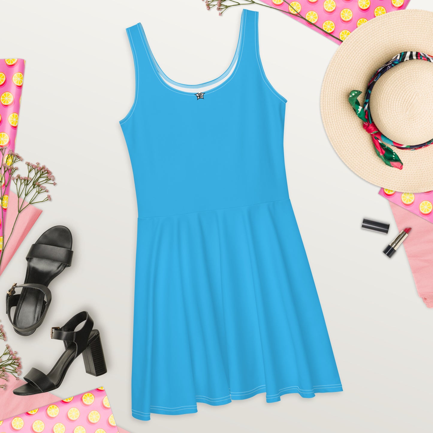 blue skater Skater Dress