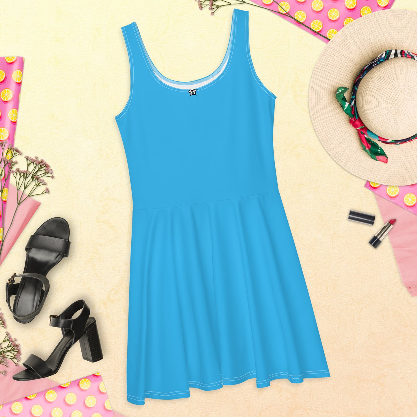 blue skater Skater Dress