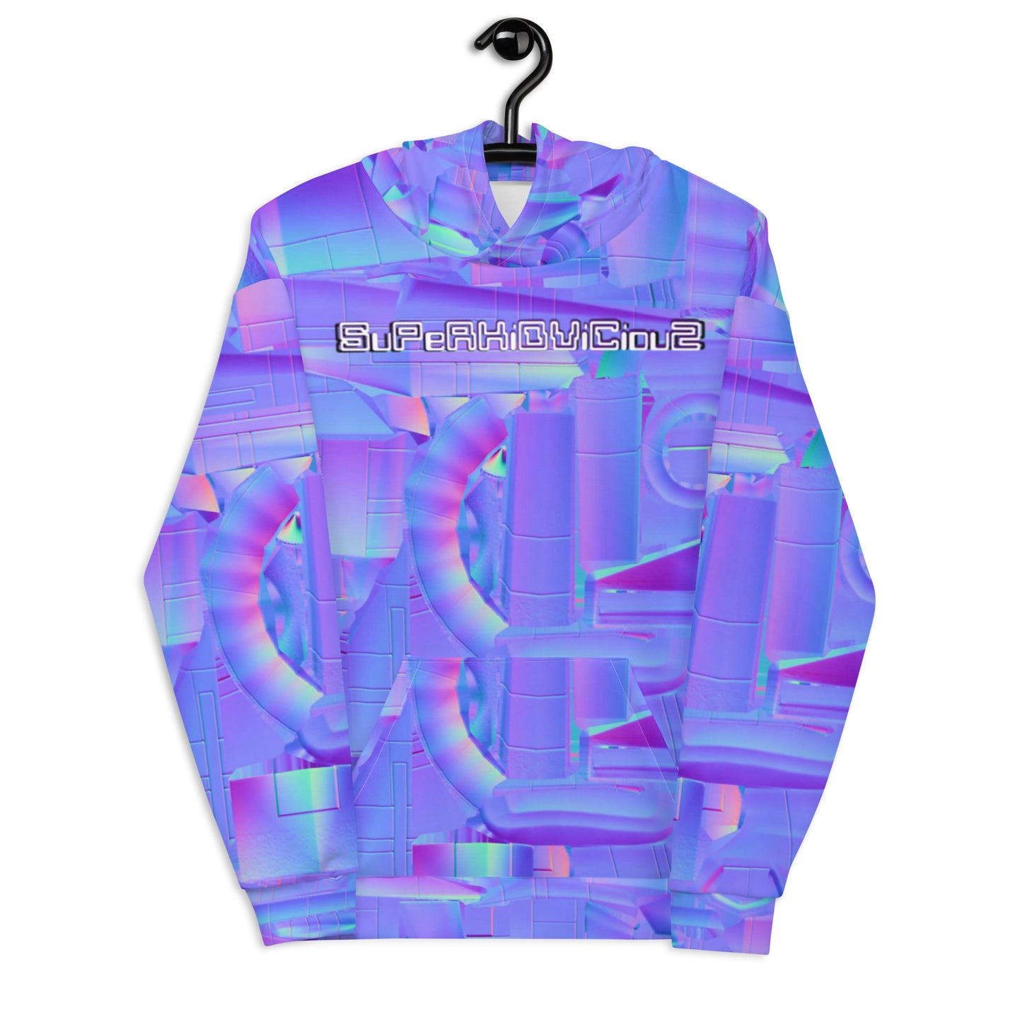 super neon purple 4 Unisex Hoodie