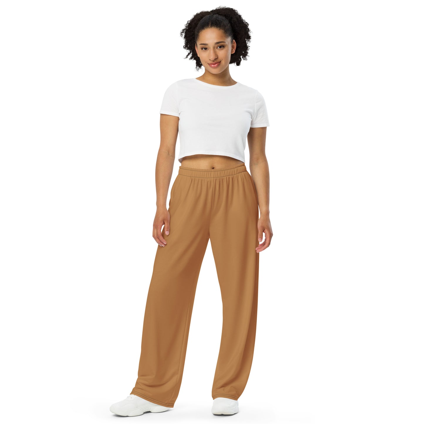 Olive Supa All-over print unisex wide-leg pants
