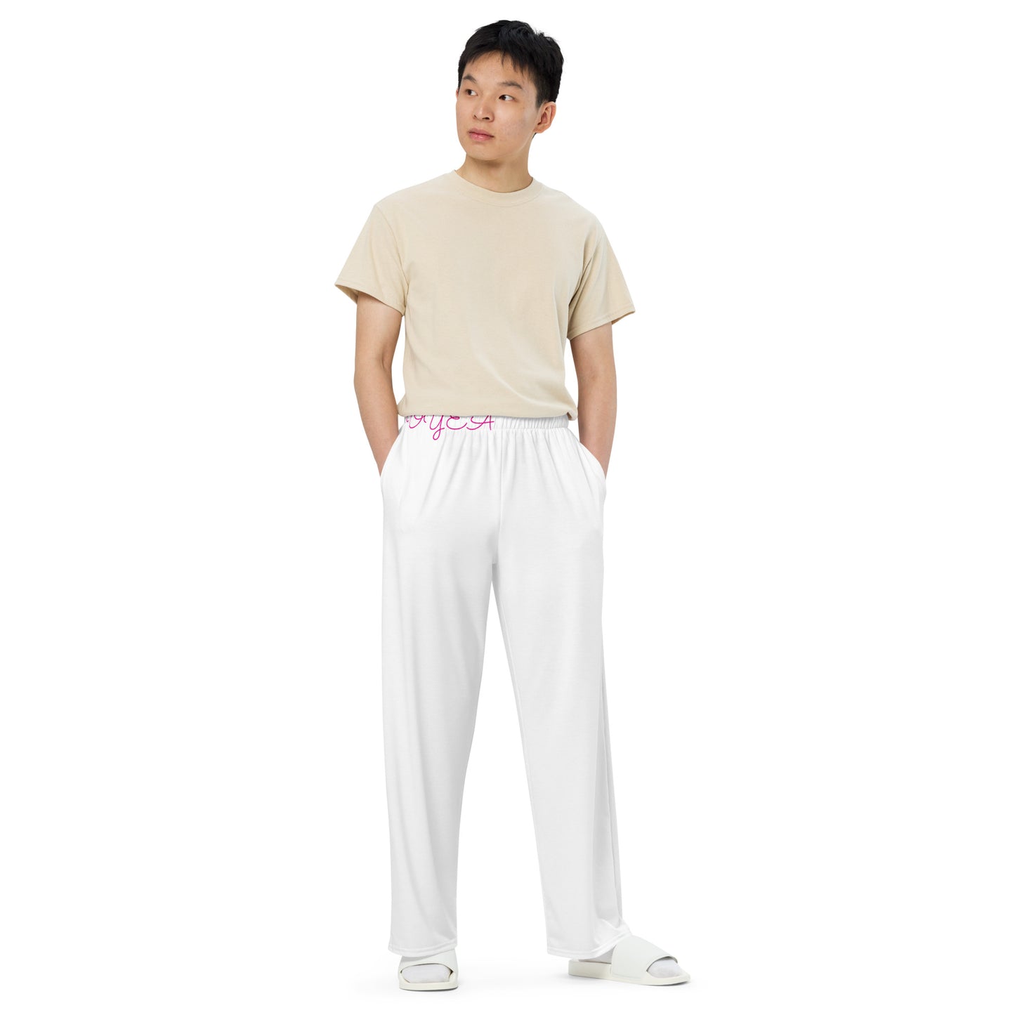 VOYEA All-over print unisex wide-leg pants