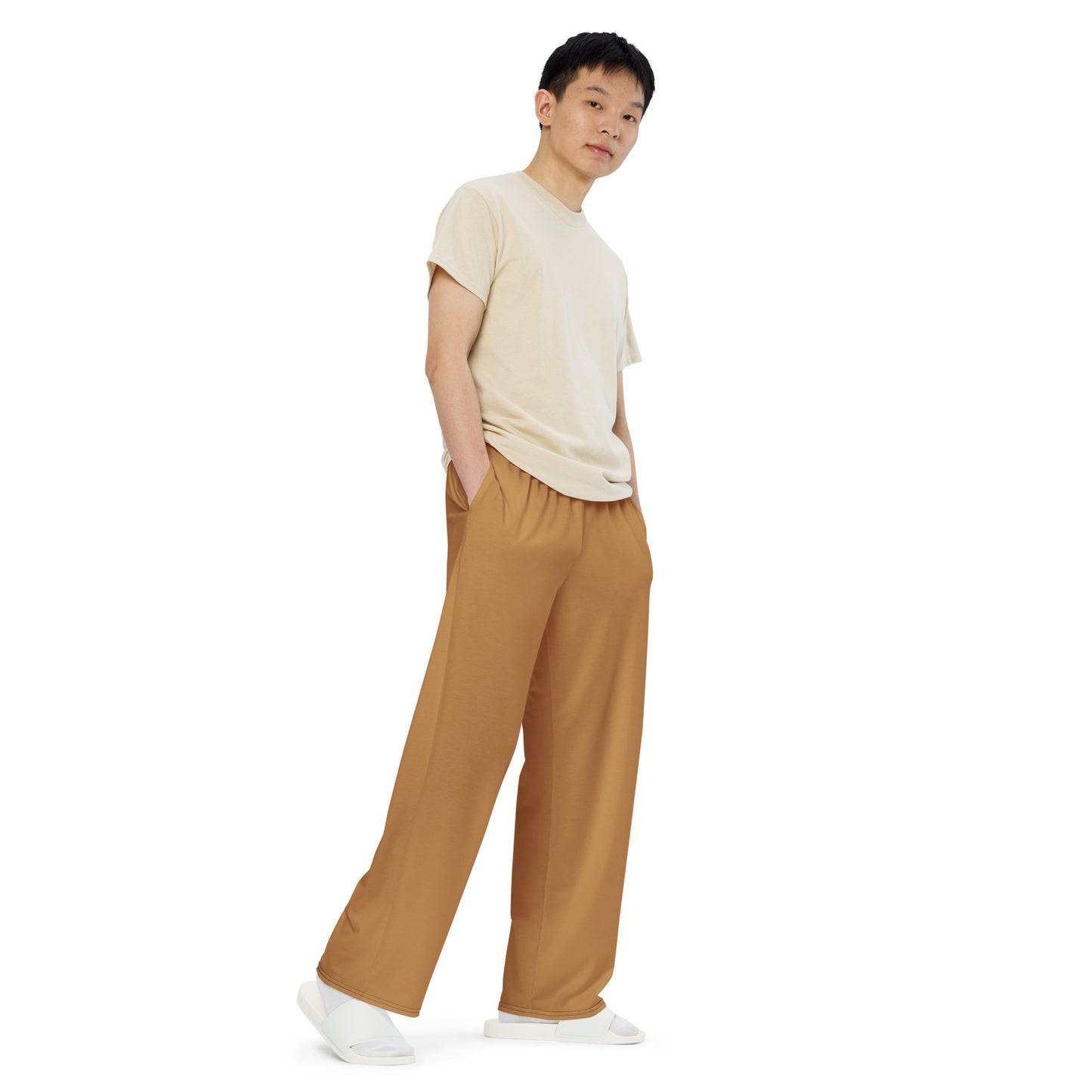 Olive Supa All-over print unisex wide-leg pants