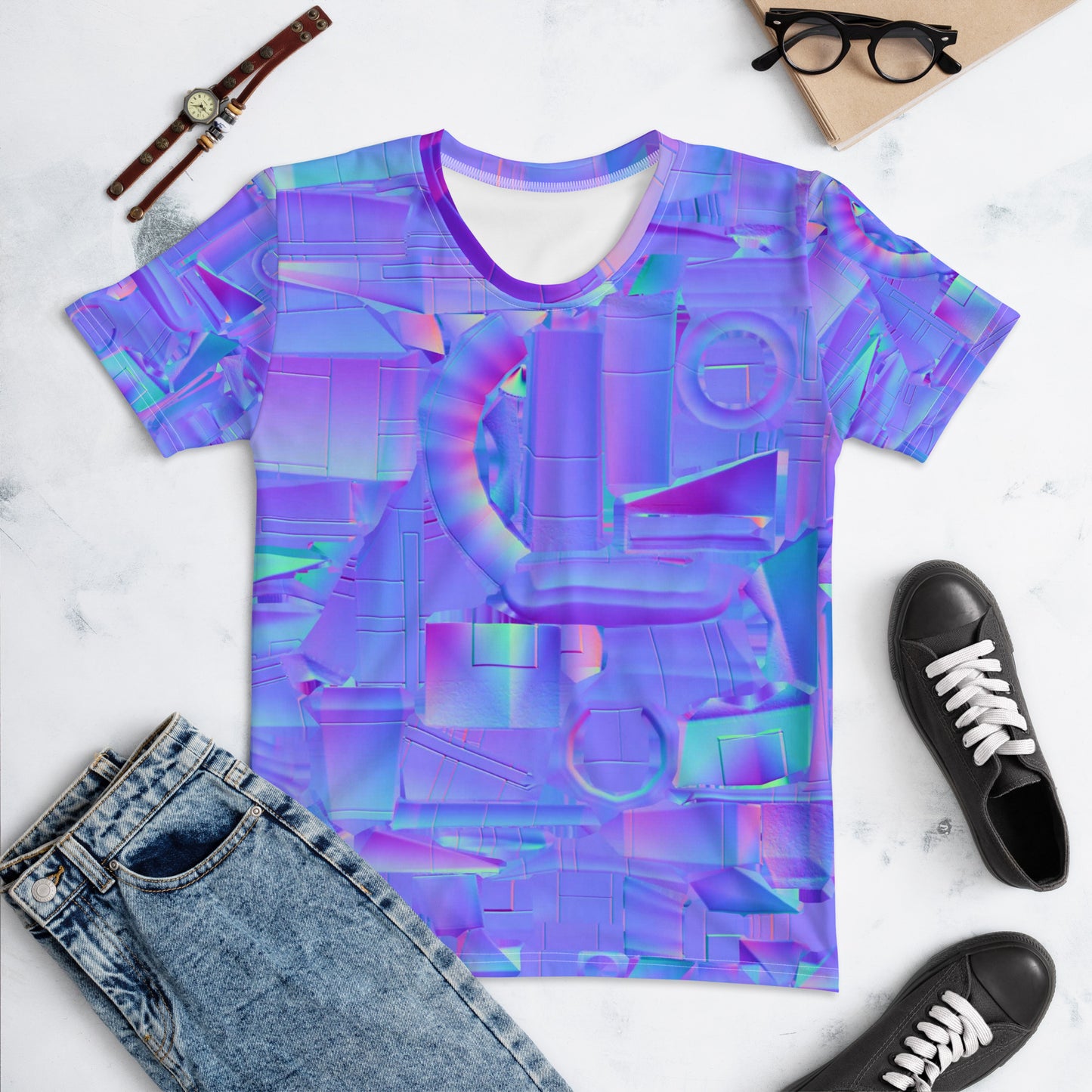 SuPeR NEOn puRPle Women's T-shirt