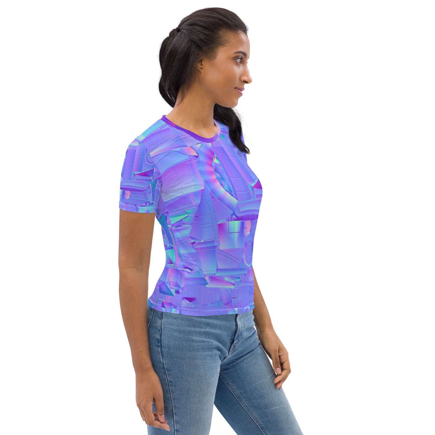 SuPeR NEOn puRPle Women's T-shirt