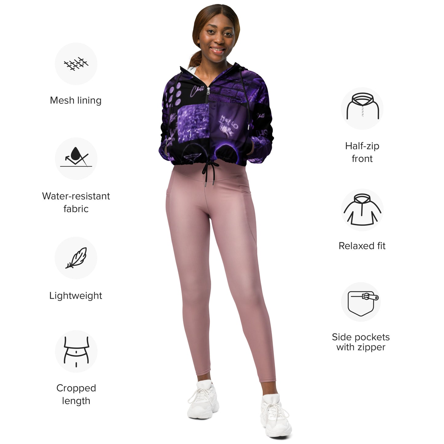 SUPA Women’s cropped windbreaker