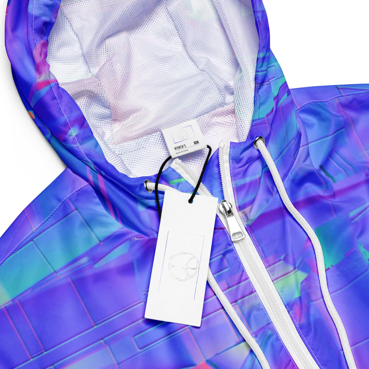 super neon purple Women’s cropped windbreaker