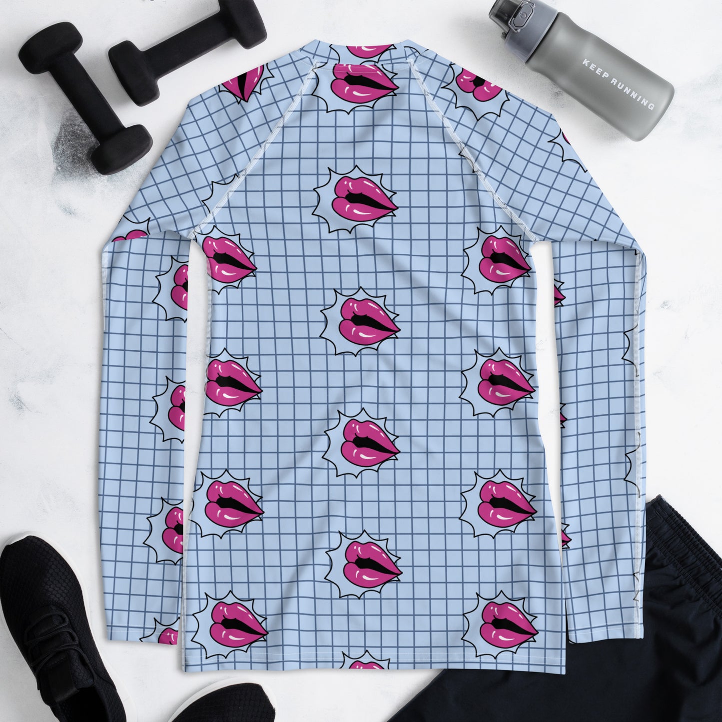 sup lips Women's Rash Guard