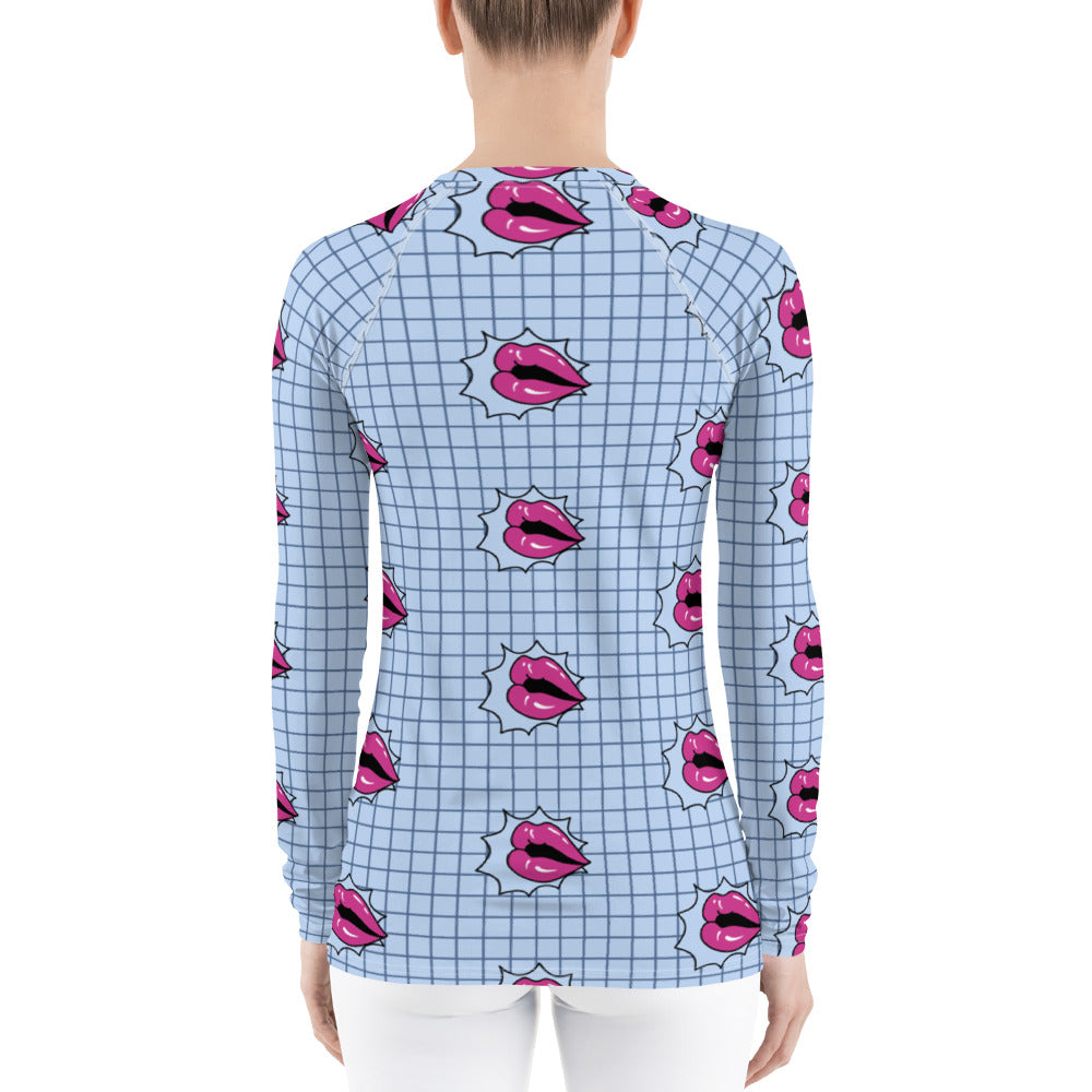 sup lips Women's Rash Guard