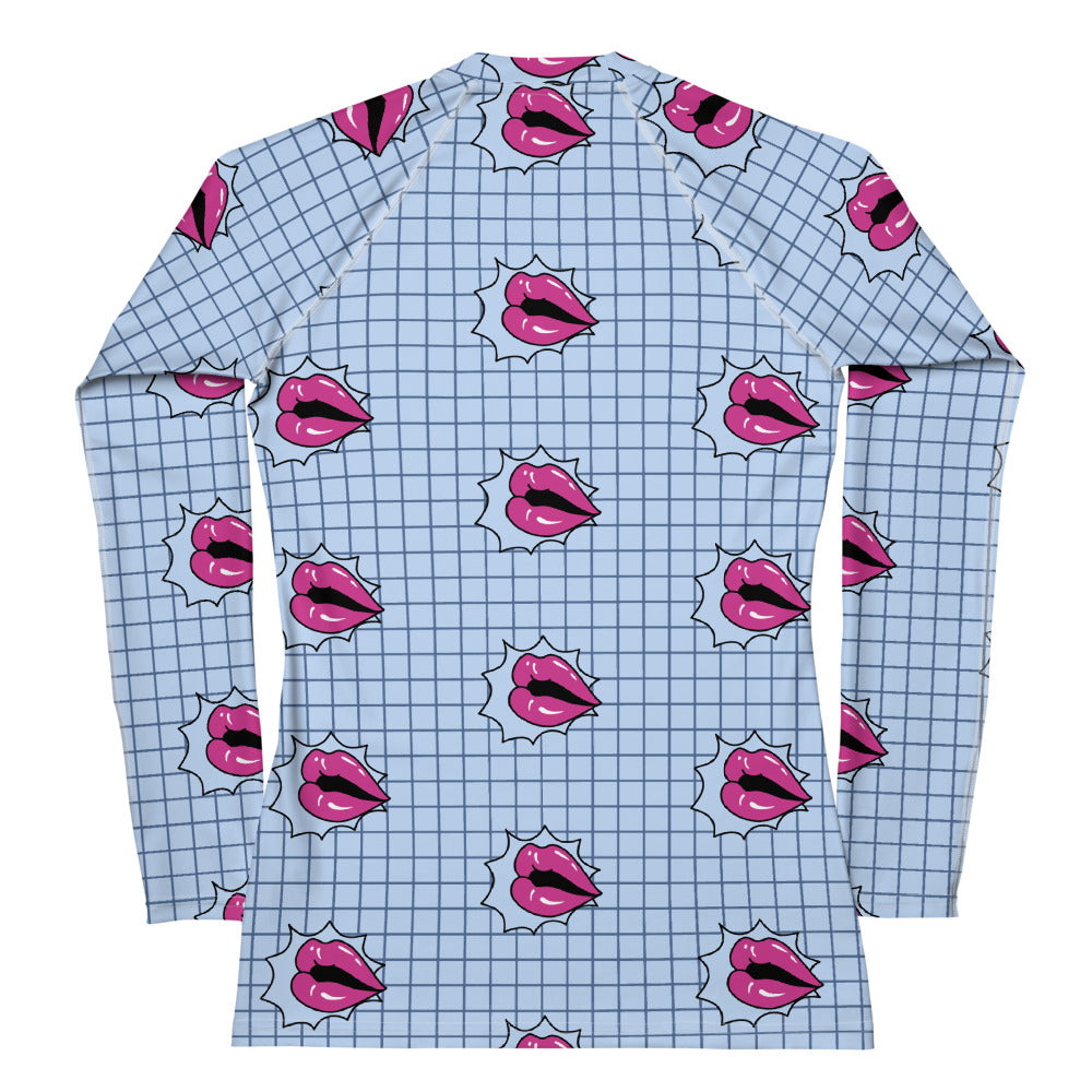 sup lips Women's Rash Guard