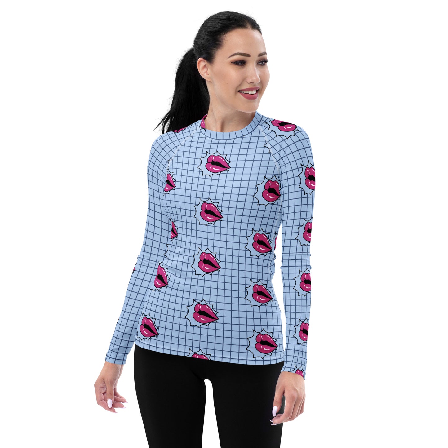 sup lips Women's Rash Guard