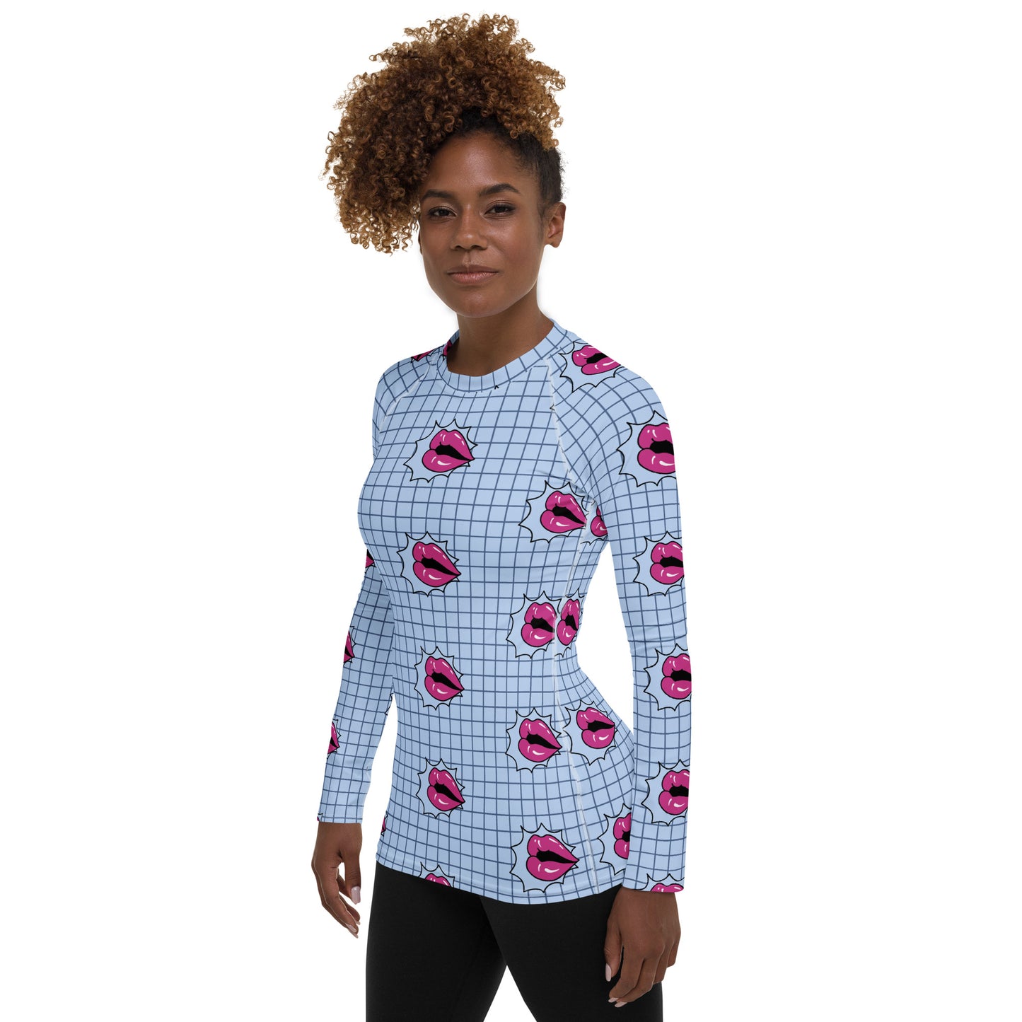 sup lips Women's Rash Guard