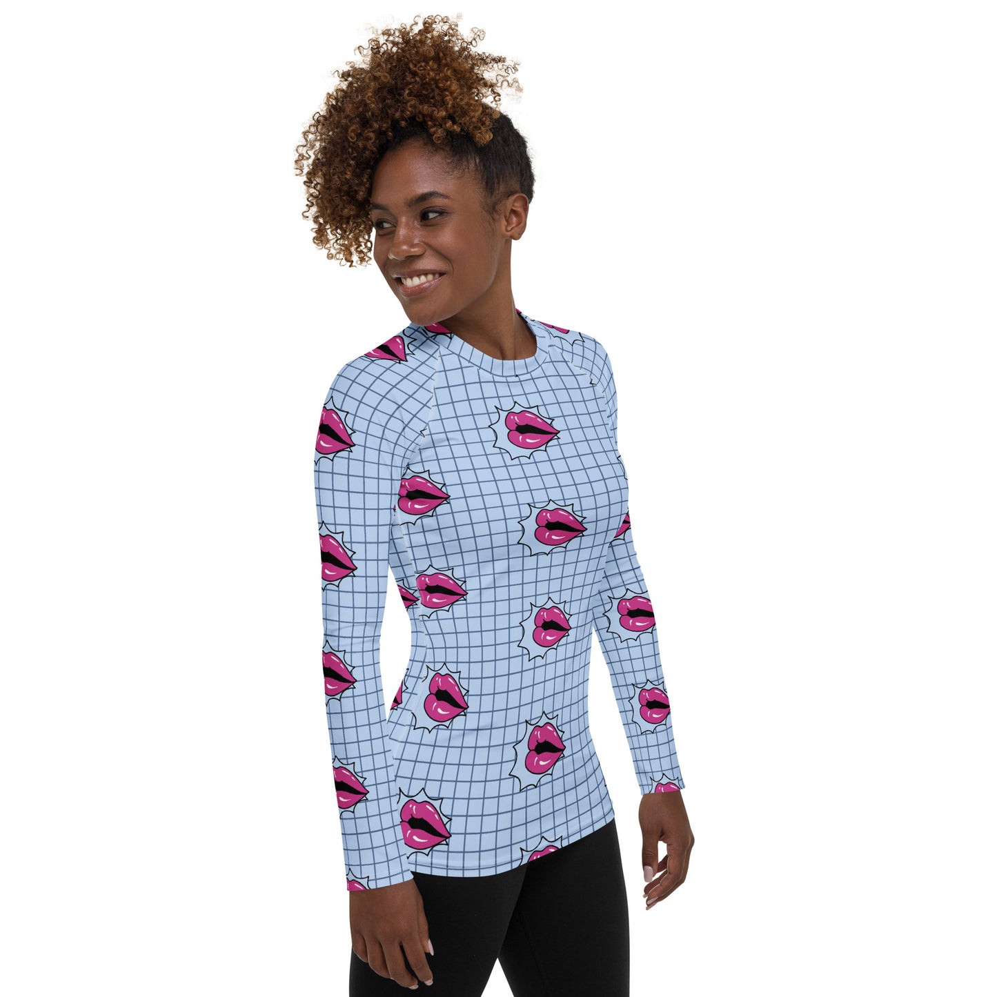 sup lips Women's Rash Guard