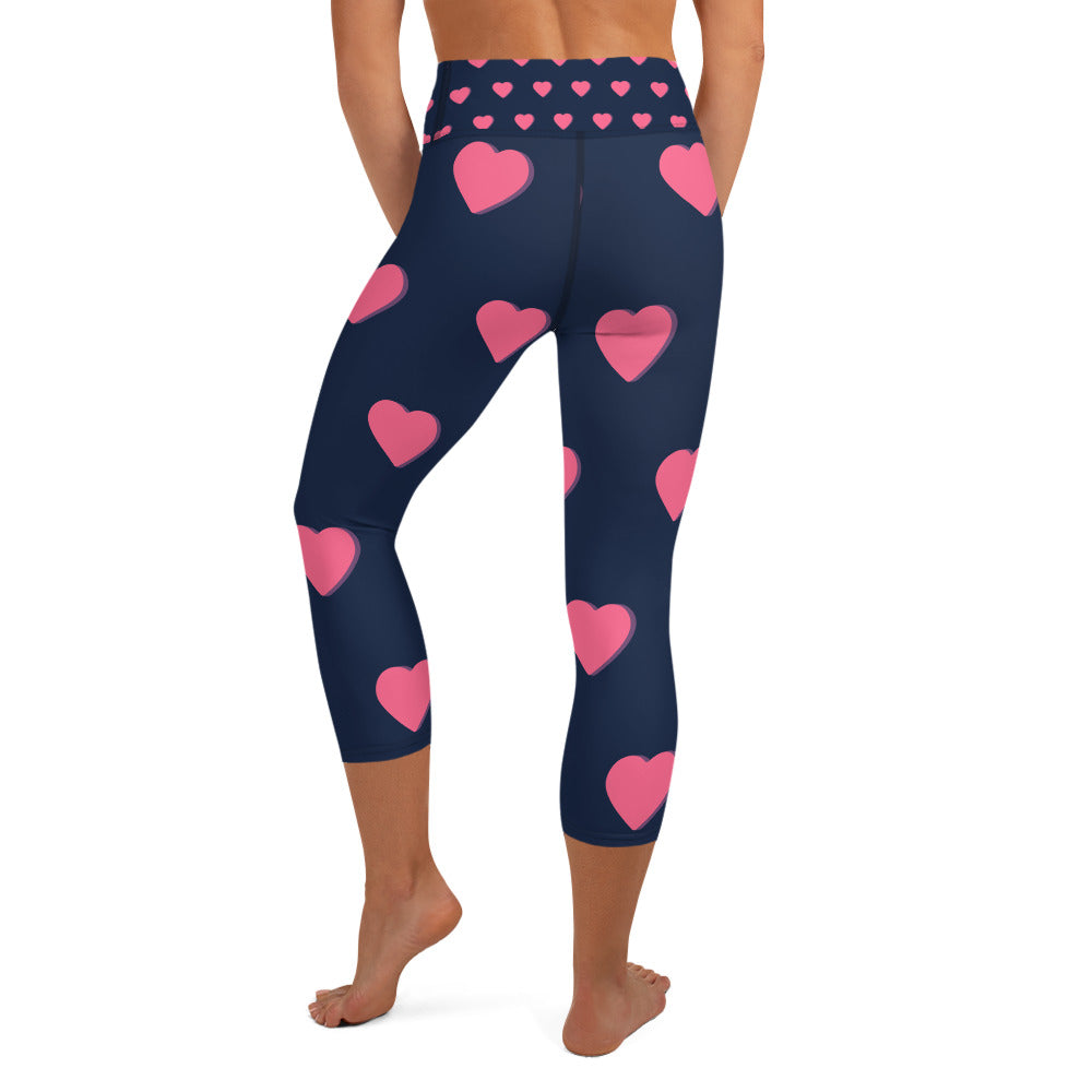supa heart Yoga Capri Leggings